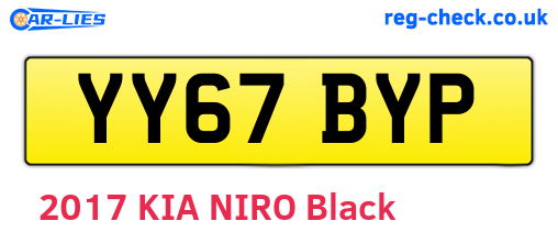 YY67BYP are the vehicle registration plates.