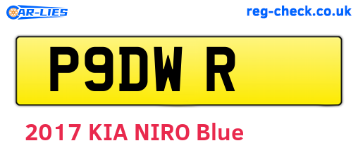 P9DWR are the vehicle registration plates.