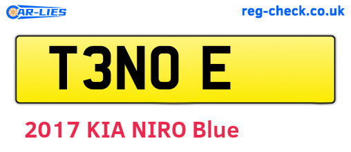 T3NOE are the vehicle registration plates.