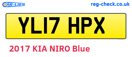 YL17HPX are the vehicle registration plates.