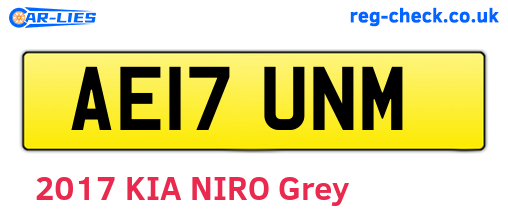 AE17UNM are the vehicle registration plates.
