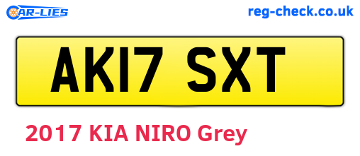 AK17SXT are the vehicle registration plates.