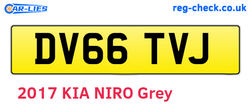 DV66TVJ are the vehicle registration plates.