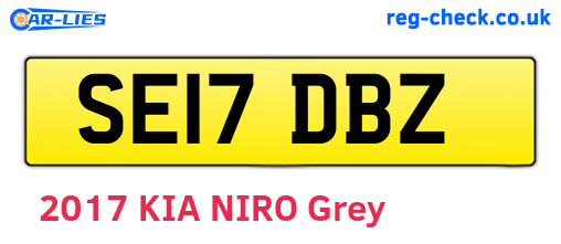 SE17DBZ are the vehicle registration plates.
