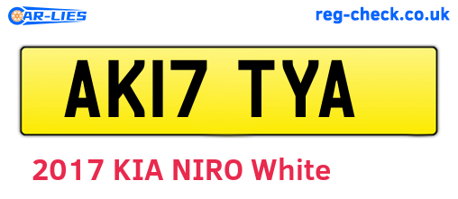 AK17TYA are the vehicle registration plates.
