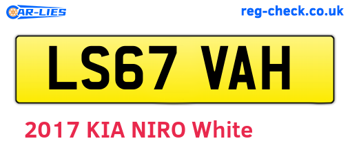 LS67VAH are the vehicle registration plates.