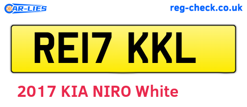 RE17KKL are the vehicle registration plates.