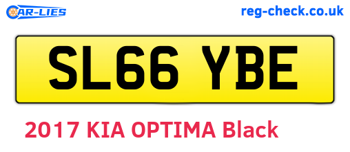 SL66YBE are the vehicle registration plates.