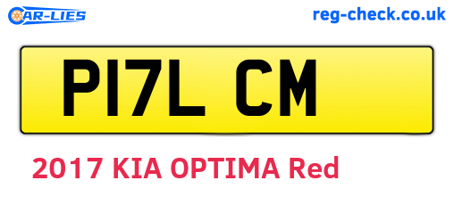 P17LCM are the vehicle registration plates.