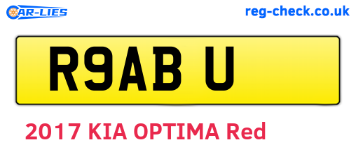 R9ABU are the vehicle registration plates.