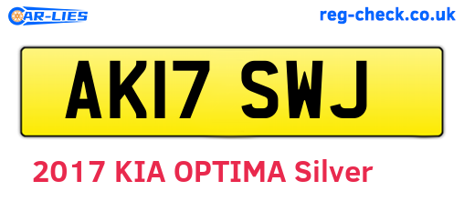 AK17SWJ are the vehicle registration plates.