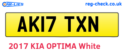 AK17TXN are the vehicle registration plates.