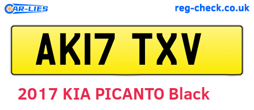 AK17TXV are the vehicle registration plates.