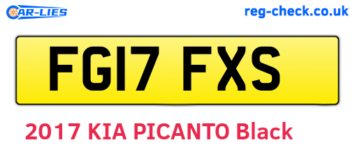 FG17FXS are the vehicle registration plates.