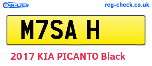 M7SAH are the vehicle registration plates.