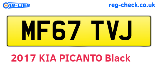MF67TVJ are the vehicle registration plates.