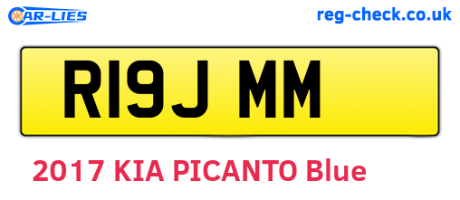 R19JMM are the vehicle registration plates.