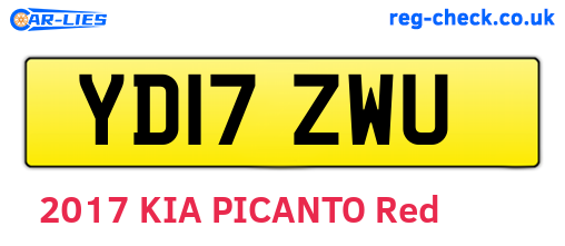 YD17ZWU are the vehicle registration plates.