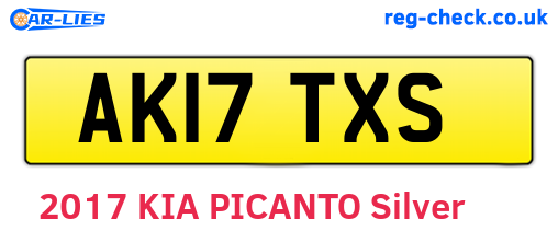 AK17TXS are the vehicle registration plates.