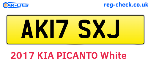 AK17SXJ are the vehicle registration plates.