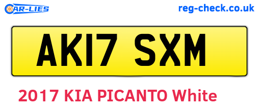 AK17SXM are the vehicle registration plates.