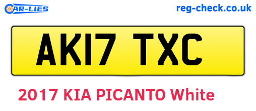 AK17TXC are the vehicle registration plates.