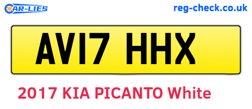 AV17HHX are the vehicle registration plates.