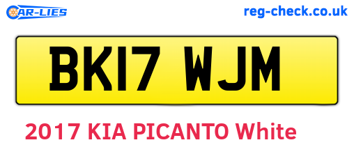 BK17WJM are the vehicle registration plates.