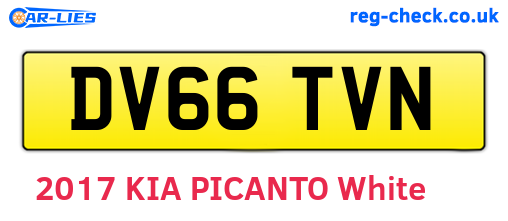 DV66TVN are the vehicle registration plates.