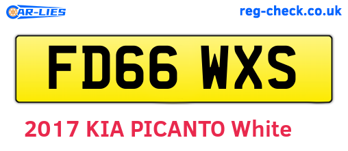 FD66WXS are the vehicle registration plates.