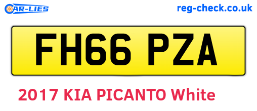 FH66PZA are the vehicle registration plates.