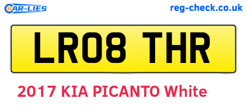 LR08THR are the vehicle registration plates.