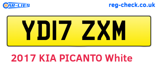 YD17ZXM are the vehicle registration plates.