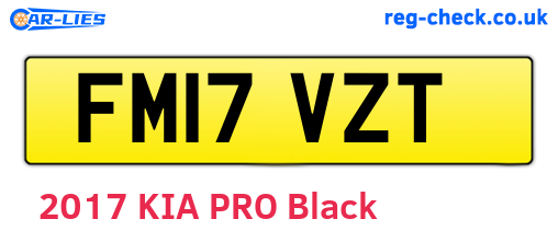 FM17VZT are the vehicle registration plates.