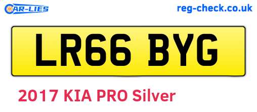 LR66BYG are the vehicle registration plates.