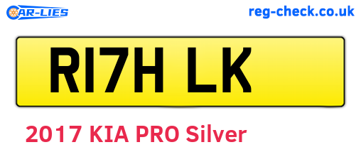 R17HLK are the vehicle registration plates.
