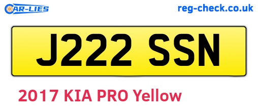 J222SSN are the vehicle registration plates.