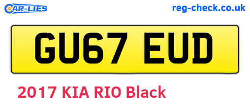 GU67EUD are the vehicle registration plates.