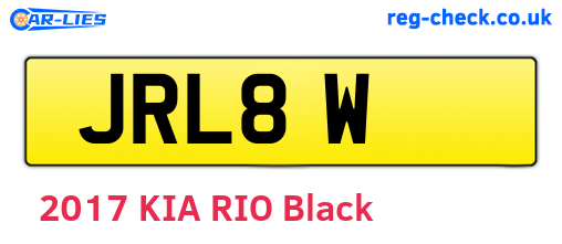 JRL8W are the vehicle registration plates.