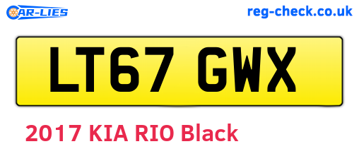 LT67GWX are the vehicle registration plates.