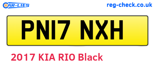 PN17NXH are the vehicle registration plates.
