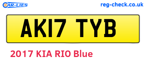 AK17TYB are the vehicle registration plates.