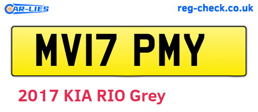 MV17PMY are the vehicle registration plates.