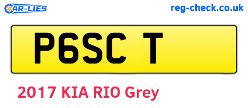P6SCT are the vehicle registration plates.