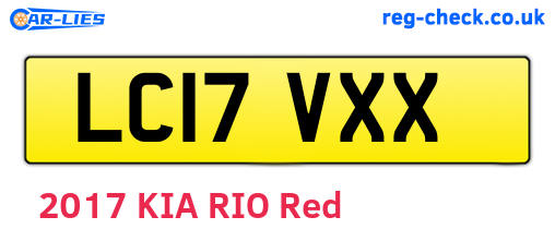 LC17VXX are the vehicle registration plates.