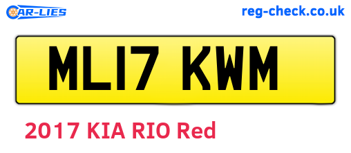 ML17KWM are the vehicle registration plates.