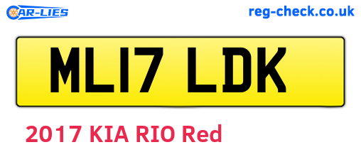 ML17LDK are the vehicle registration plates.