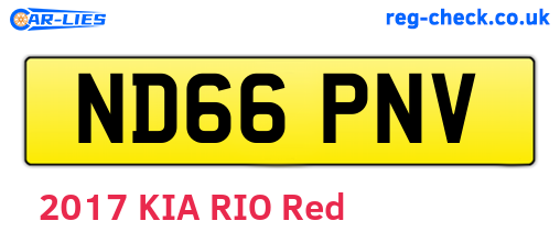 ND66PNV are the vehicle registration plates.