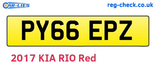 PY66EPZ are the vehicle registration plates.