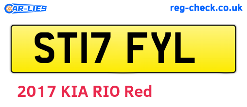 ST17FYL are the vehicle registration plates.